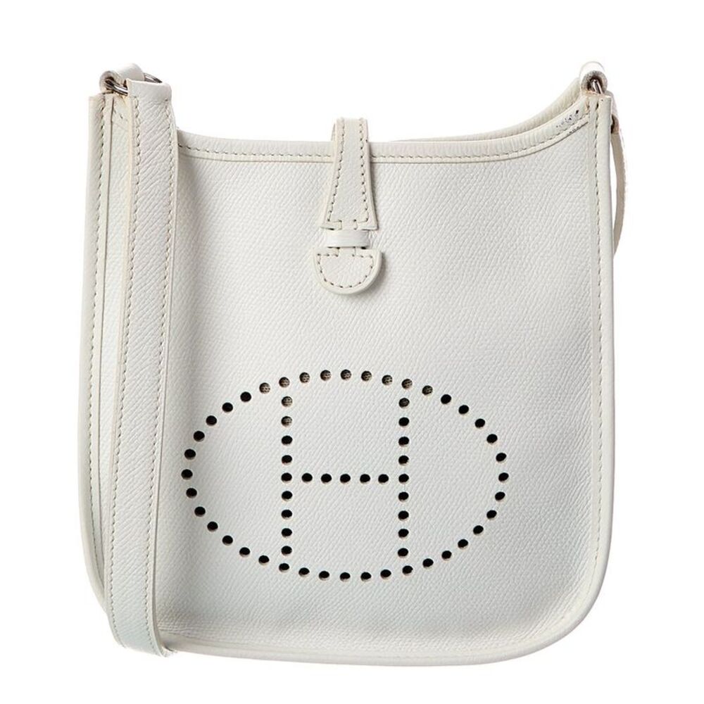 Hermès White Epsom Leather Evelyne Tpm (Authentic Pre-Loved)